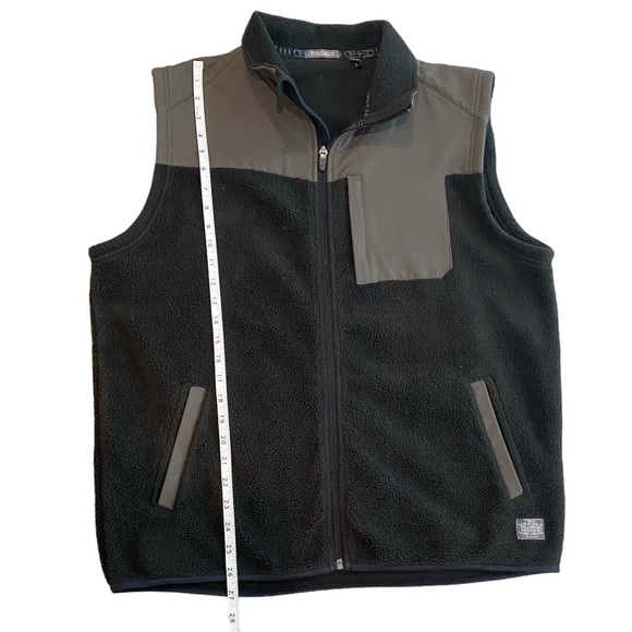 Toad&Co Men’s Brickland Full Zip Fleece Vest, Black and Gray Size L - Picture 3 of 7